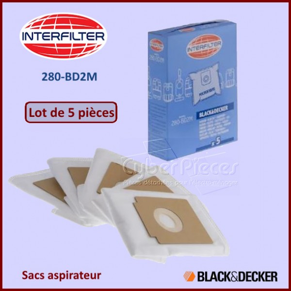 Lot de 5 sacs aspirateur 280-BD2M - 35601471 CYB-066150