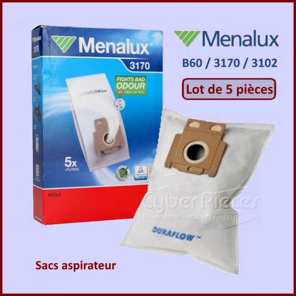 Sacs aspirateur Menalux B60 / 3170 / 3102 Electrolux 9001961268