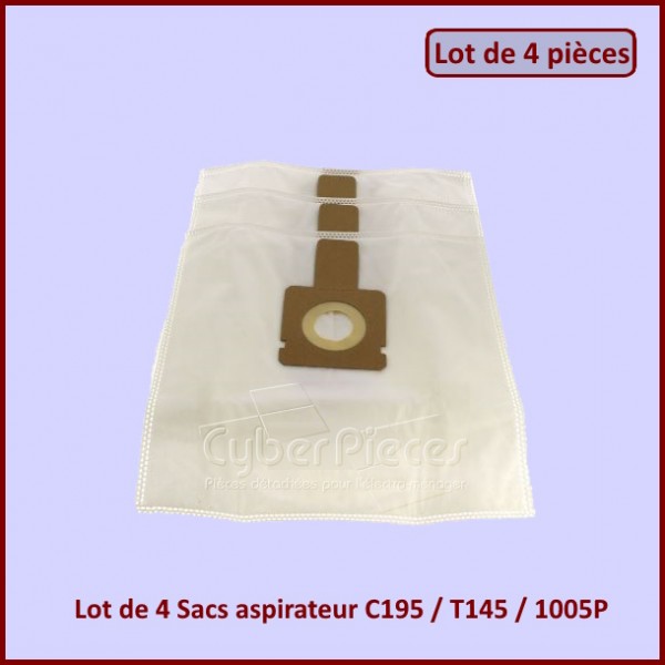 Lot de 4 Sacs aspirateur C195 / T145 / 1005P CYB-253413