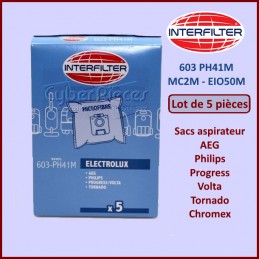 Lot de 5 Sacs aspirateur Chromex 603 PH41M - MC2M - EIO50M CYB-228350