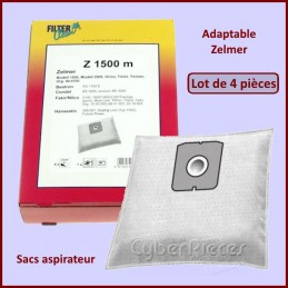 Lot de 4 Sacs Z1500M - 7002P adaptable Zelmer CYB-200141