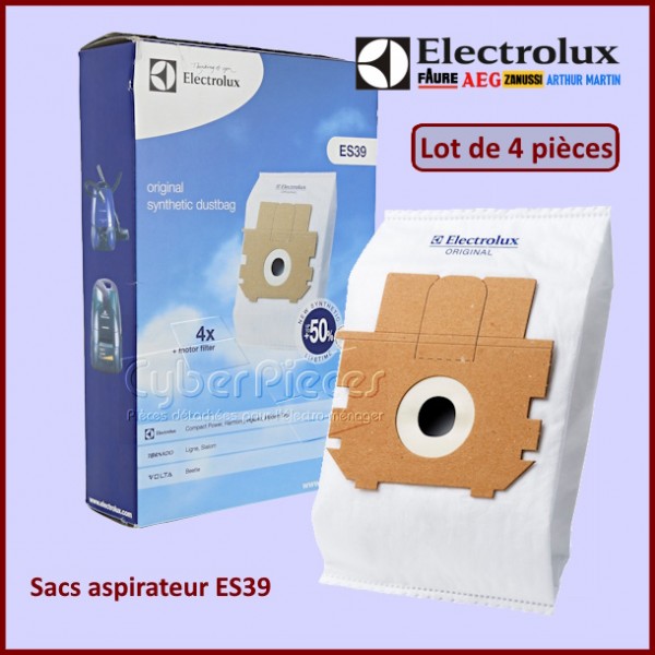 Lot de 4 Sacs aspirateur ES39 Electrolux 9002565431 CYB-172288