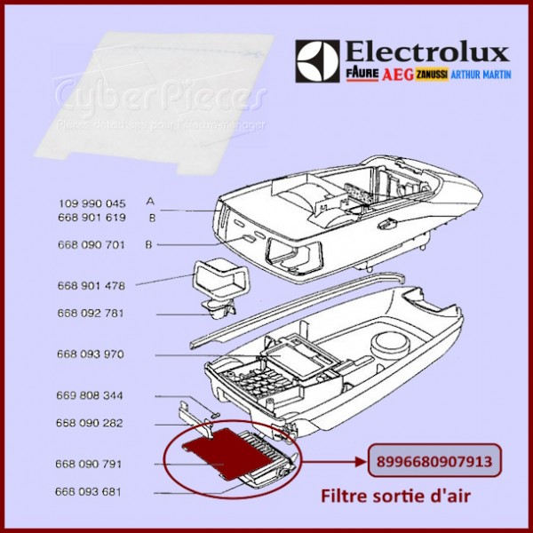 Microfiltre Electrolux 8996680907913 CYB-292122