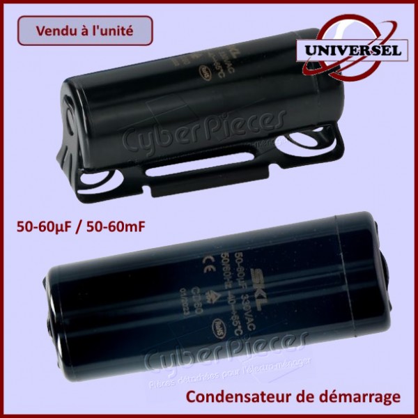 Condensateur de démarrage 50-60µF (50-60mF) 330V CYB-288736