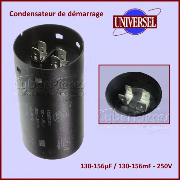 Condensateur de démarrage 130-156µF (130-156mF) 250V CYB-168359