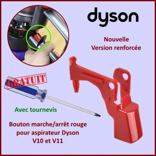 Bouton Gachette Dyson pour V10 - V11 - V14 + tournevis gratuit