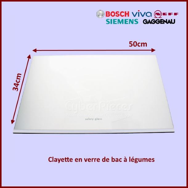 Vitre de bac à légumes Bosch 00675081