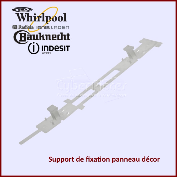 Support de fixation panneau décor Whirlpool 481240448611