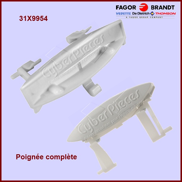 Poignée blanche avec ressort Brandt 31X9954