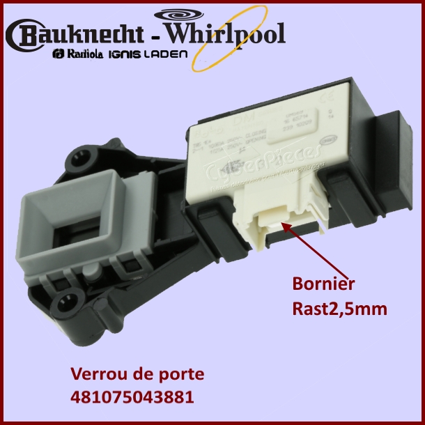 Sécurité de porte Whirlpool 481075043881