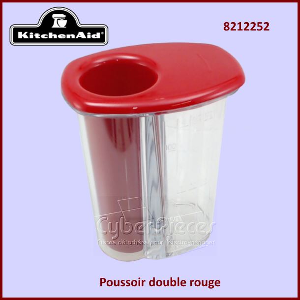 Poussoir double rouge KFP7DPER Kitchenaid 8212252