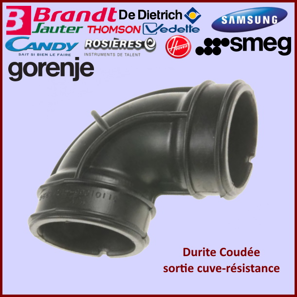 Durite Coudée sortie cuve-résistance Brandt AS0042315