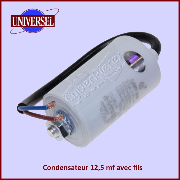 Condensateur 12,5µf 450V avec fils