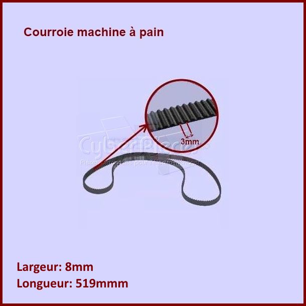 Courroie 519mm machine à pain  -  KW694643