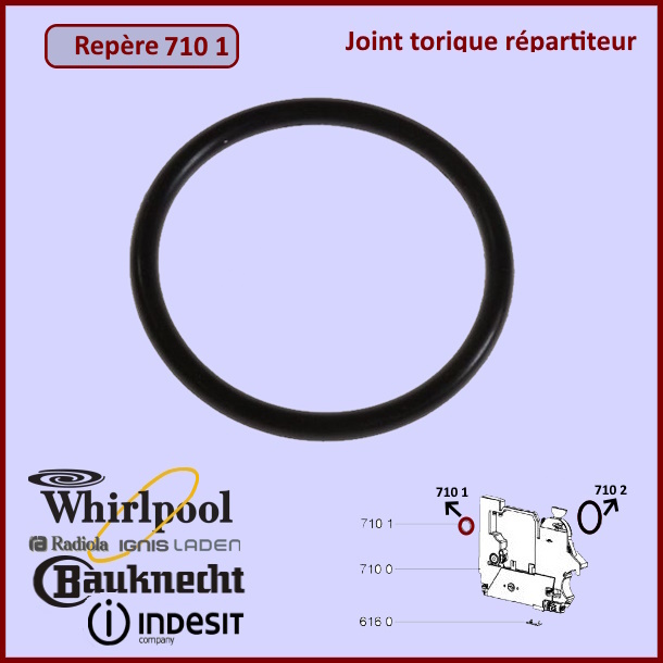 Joint torique répartiteur Whirlpool 481253268111