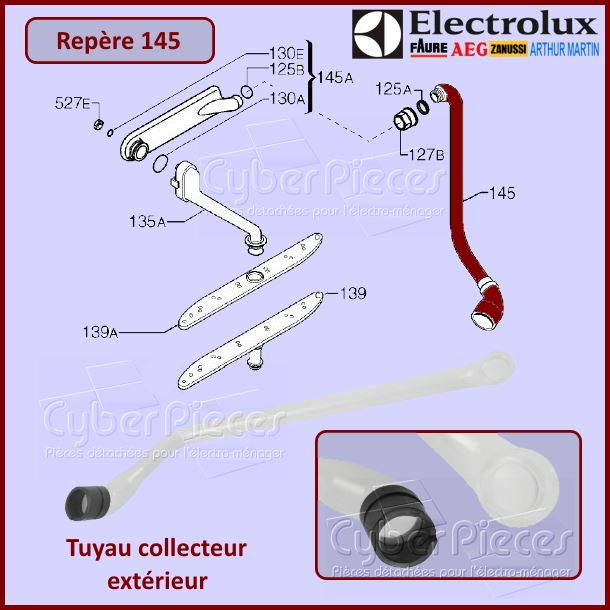 Collecteur extérieur Electrolux 1528059007