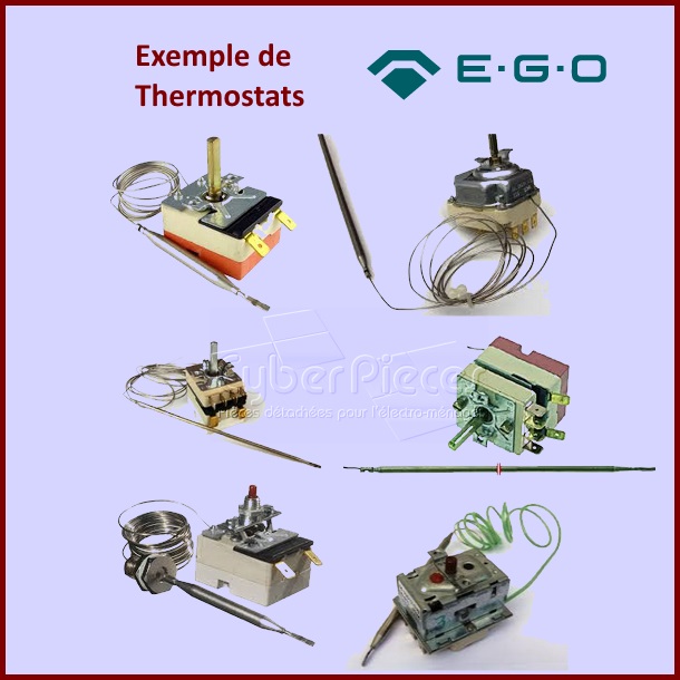 Liste des thermostats EGO disponible