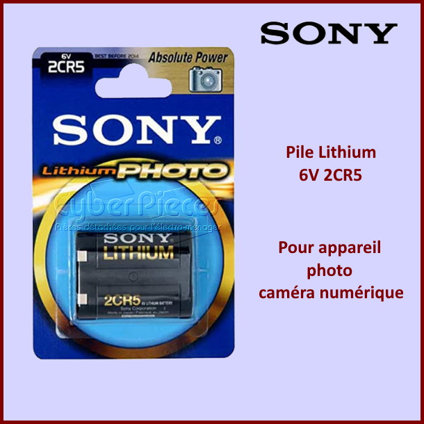 Pile Lithium 6V SONY 2CR5