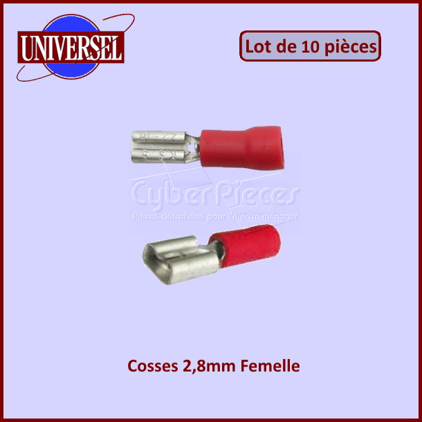 Sachet De 10 Cosses 2,8mm Femelle