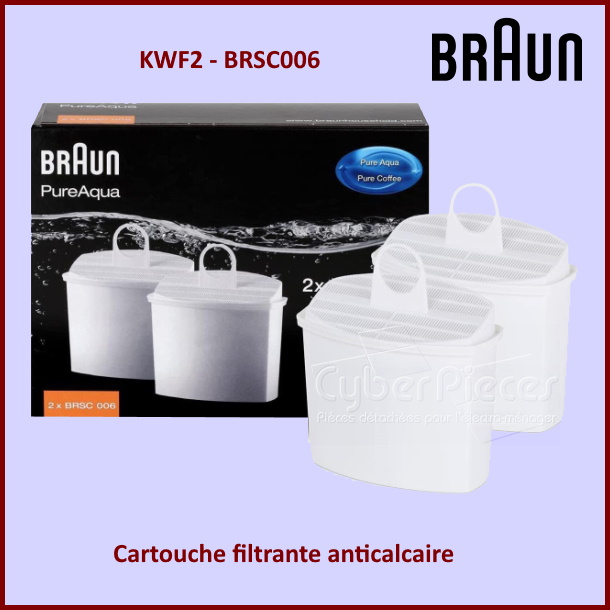 Cartouche filtrante Braun anticalcaire KWF2 - BRSC006