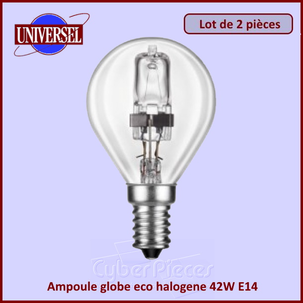 Ampoule globe eco halogene 42W E14 2000H