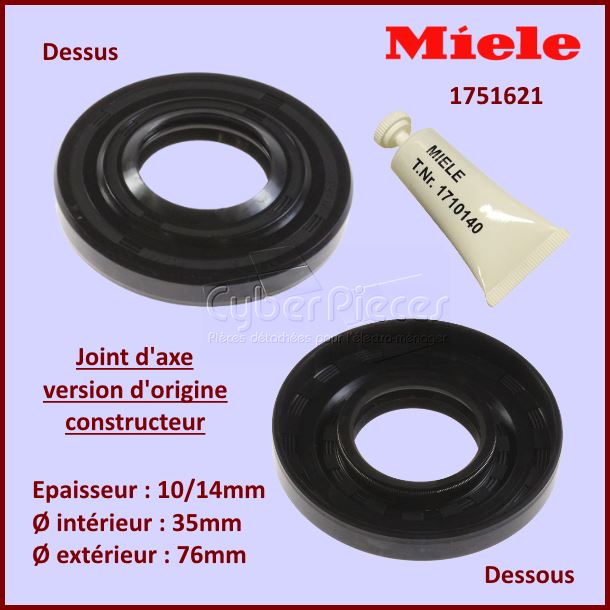 Joint d'origine 35X76X10/14 Miele 1751621