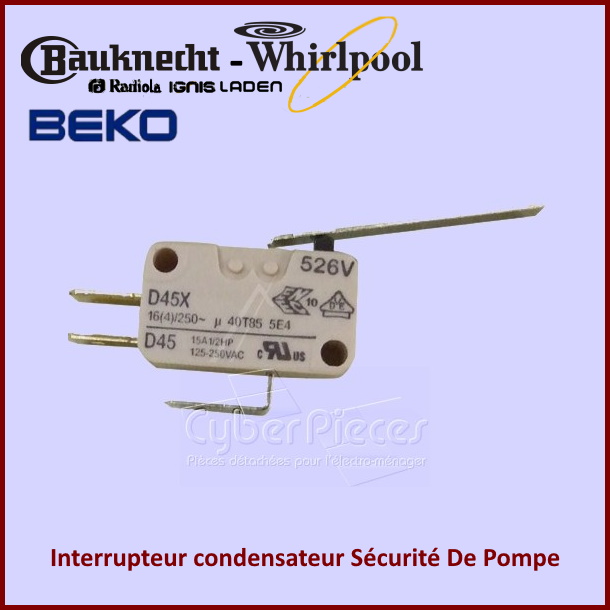 Interrupteur condensateur Sécurité De Pompe  481227138497