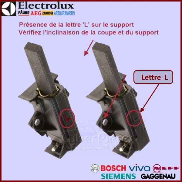 Charbon moteur avec support  34x12,5x5mm Type L