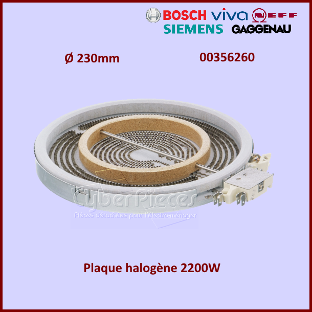 Foyer radiant 230mm double zone 2200 (1450w+750W) Ego 1051213034