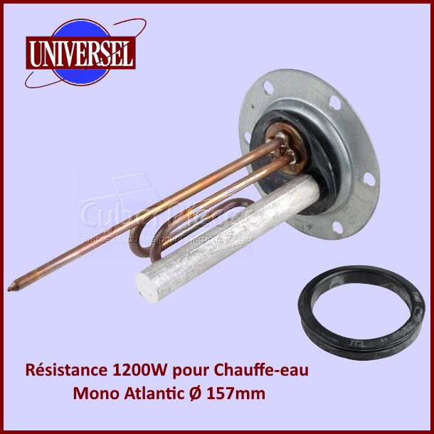 Résistance De Chauffe-eau 1200w mono Atlantic Ø 157mm