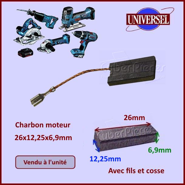 Charbon moteur 26x12,25x6,9mm Hilti