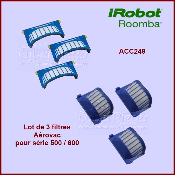 Lot de 3 filtres Aérovac pour Irobot ROOMBA - ACC249