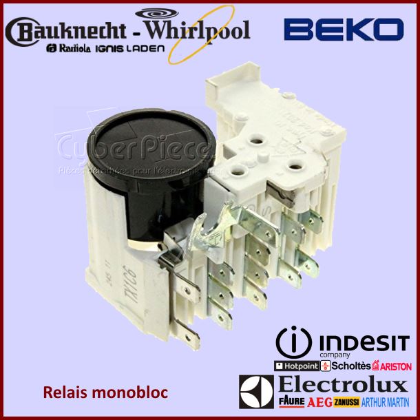 Monobloc relais Whirlpool 481228038118