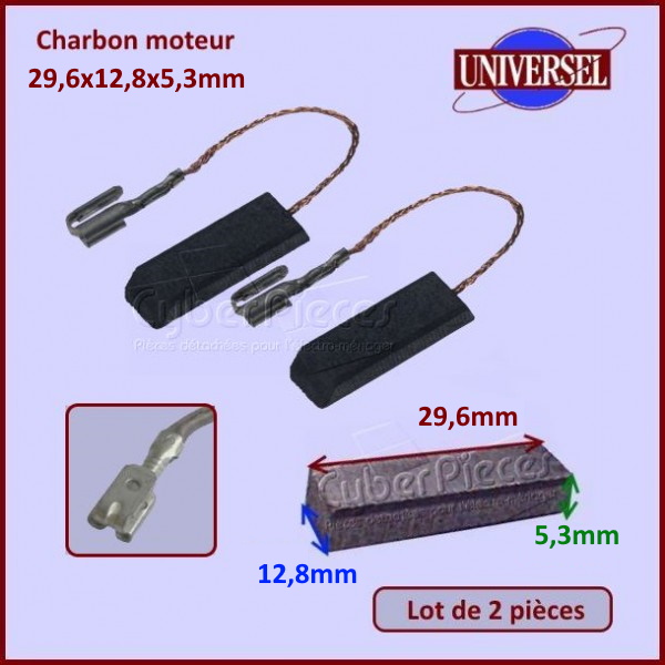 Charbon moteur 29,6x12,8x5,3mm