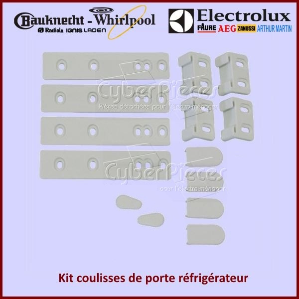 Kit complet coulisses de porte réfrigérateur 481231019131