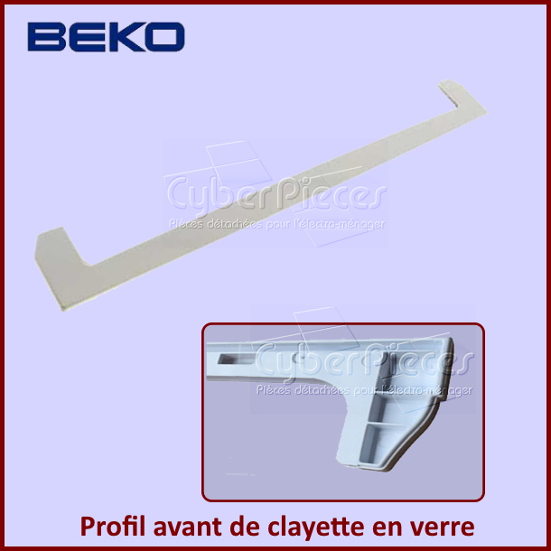 Profil avant de clayette en verre Beko 4864610200