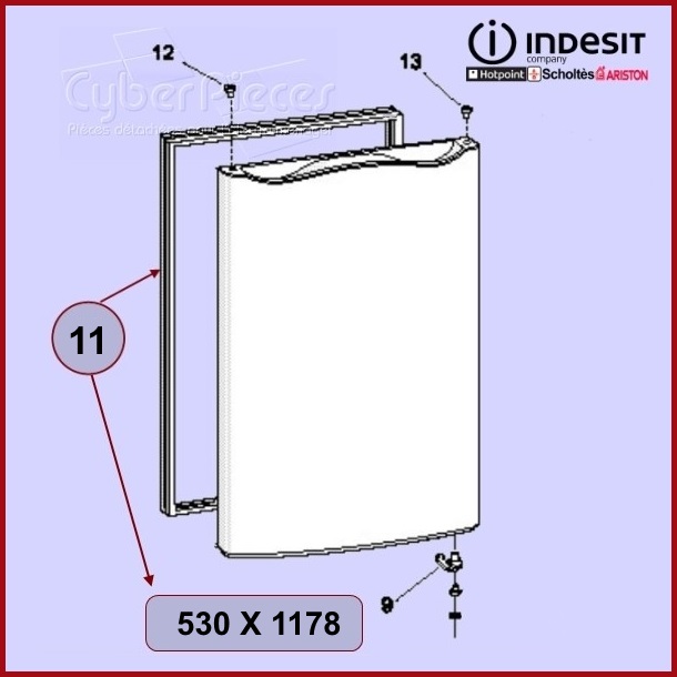 Joint de Porte Réfrigérateur 530X1178 P900