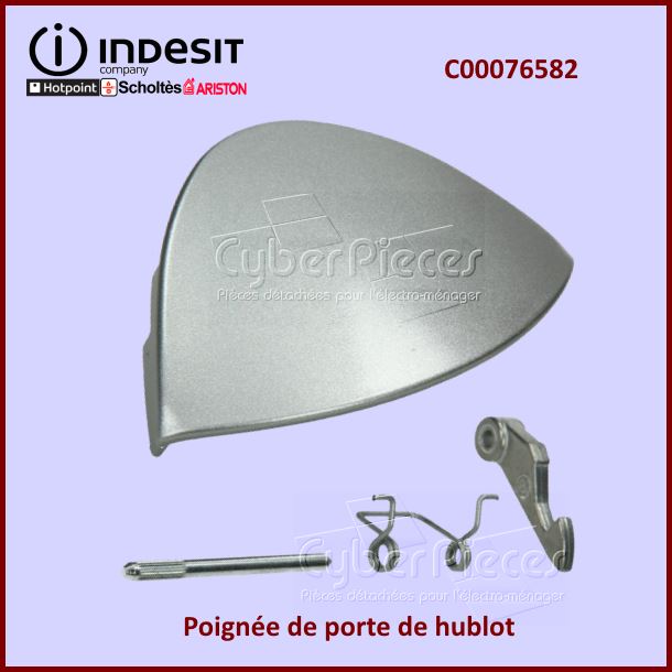 Poignée de hublot Argentée Indesit C00076583