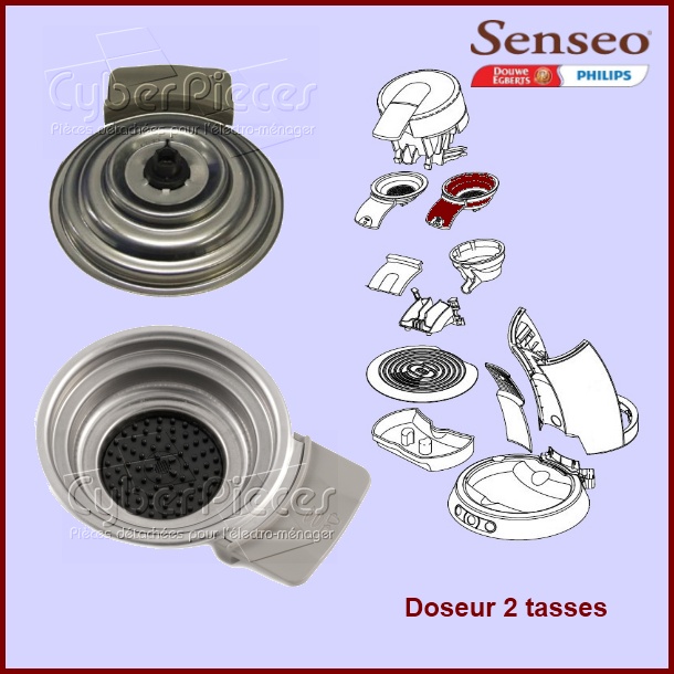 Support de filtre 2 tasses Senseo HD7850 - 422225943900