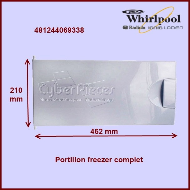 Portillon freezer complet Whirlpool 481244069338
