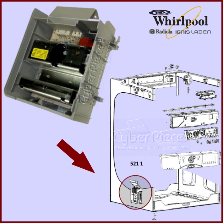 Carte electronique de Contrôle Moteur ( CUM) 480111103623