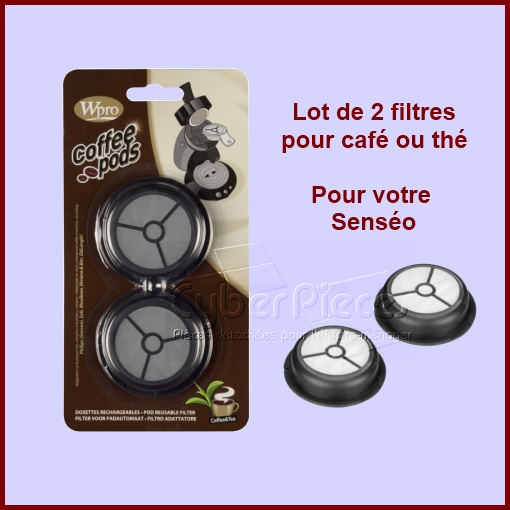 Lot de 2 dosettes filtre rechargeable et lavable