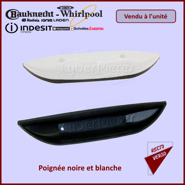 Poignée noire et blanche Indesit C00094241