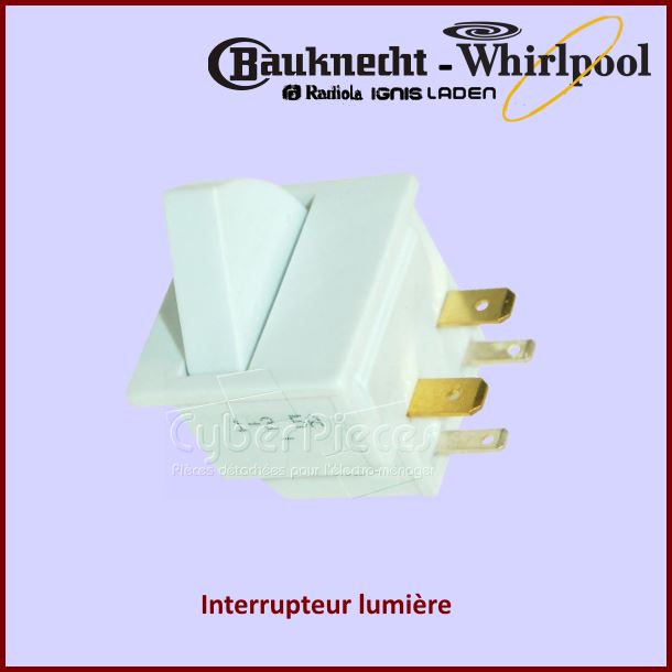 Interrupteur lumière Whirlpool 481203688001