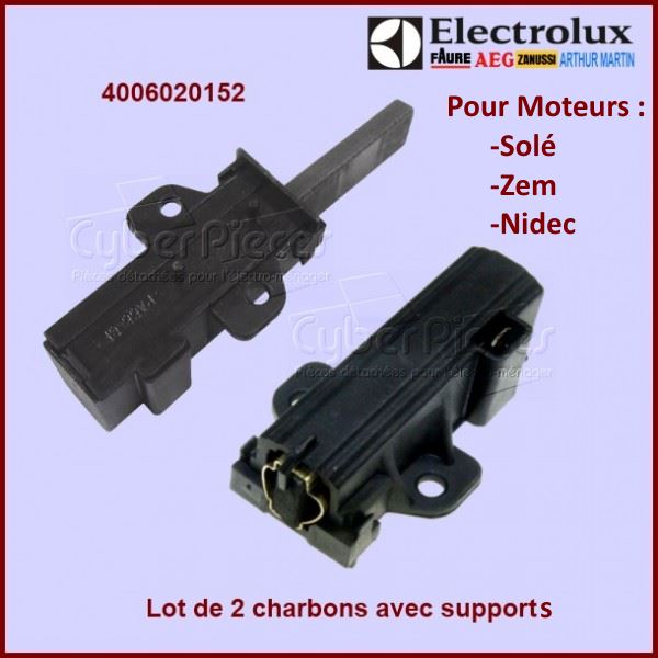 lot de 2 Charbons moteur avec support 36,5x13x5mm