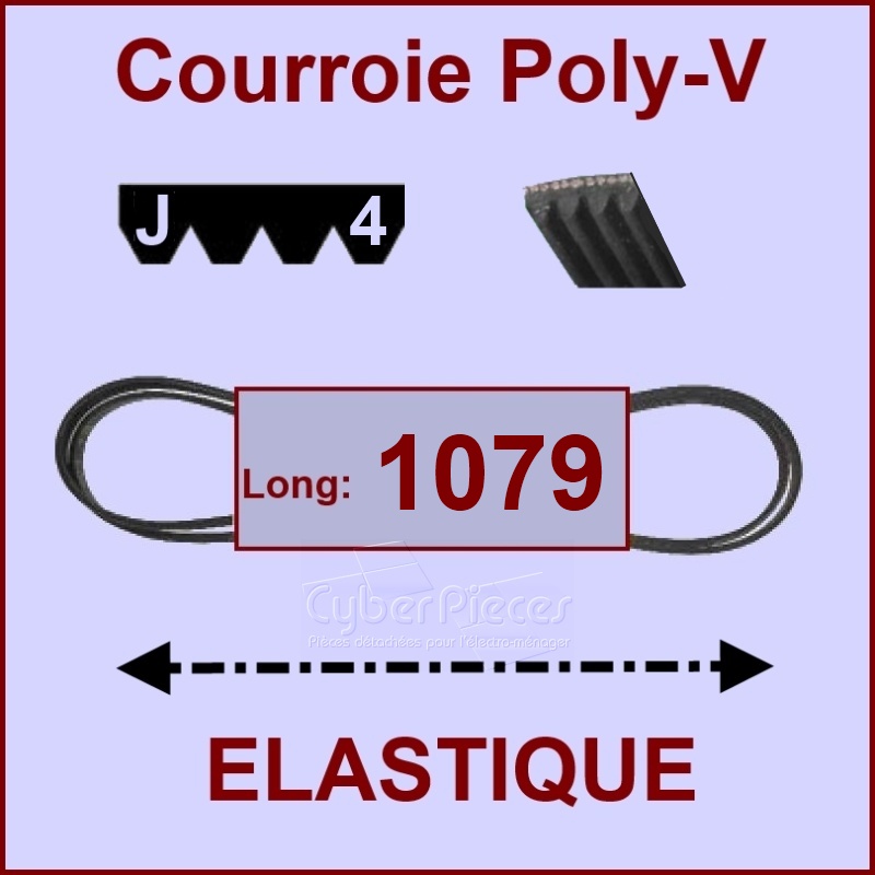 Courroie 1079J4 - EL- élastique