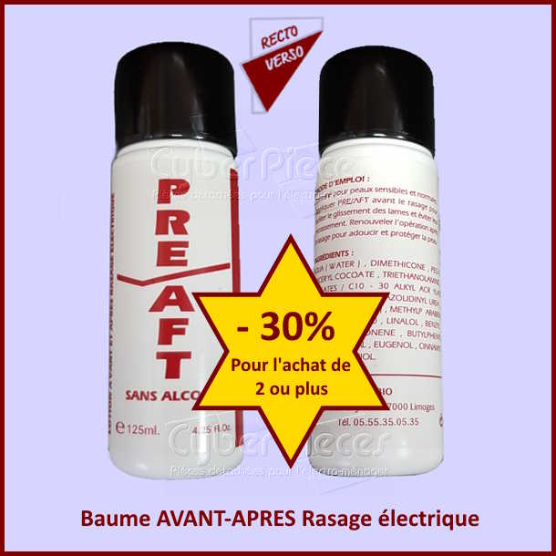 AVANT-APRES Rasage Beaume en lotion PRE AFT sans alcool