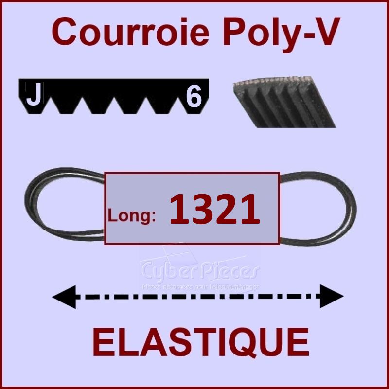 Courroie 1321J5 - J6 - EL - Elastique
