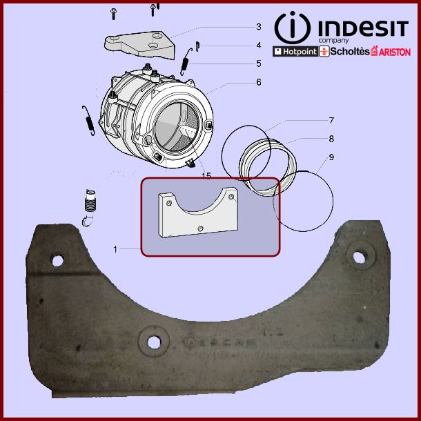 Contre Poids Antérieur Indesit C00145205