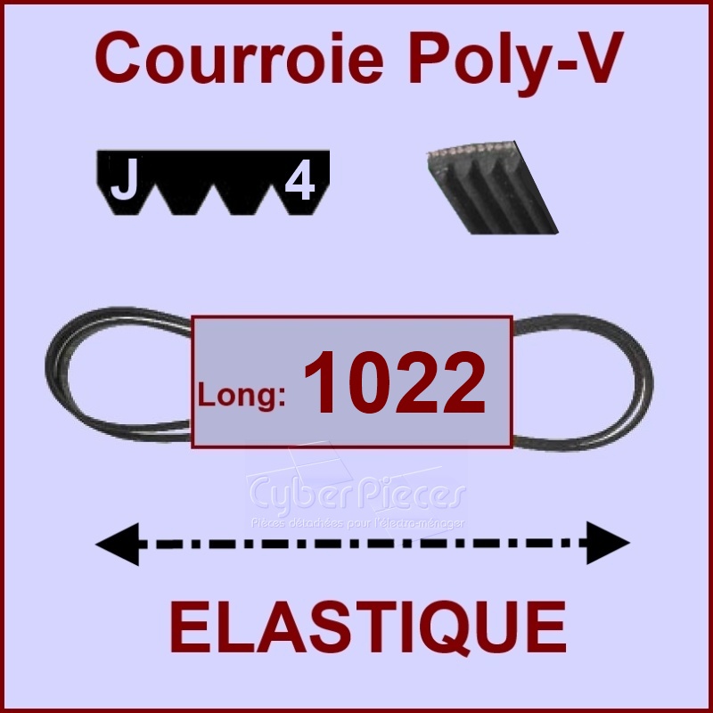 Courroie 1022J4 - EL- élastique